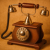 Vintage Wooden Rotary Telephone – Antique Retro Desk Phone