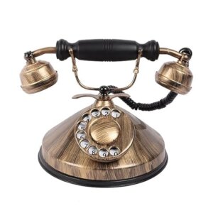 Antique Bronze & Black Rotary Dial Telephone for Vintage Home & Office Décor
