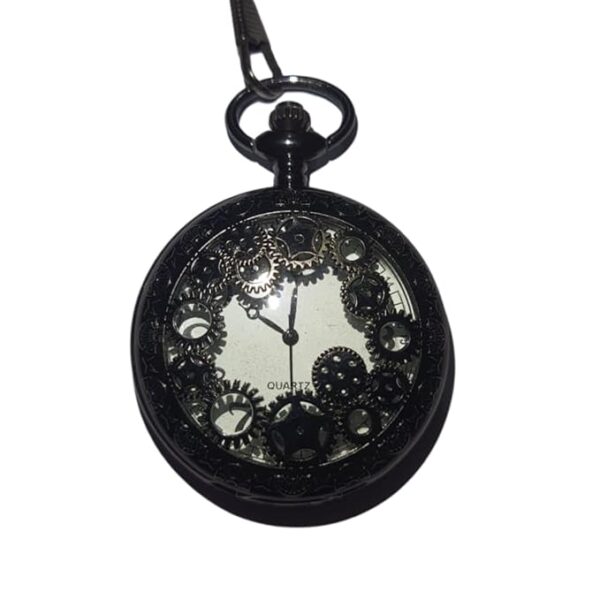 Antique Brass Pocket Watch Pendant with Chain – Vintage Analog Timepiece for Men
