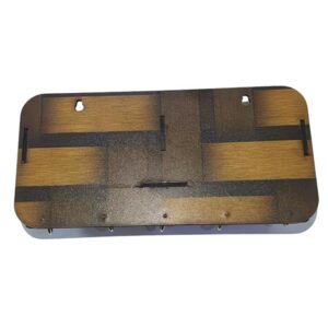 Handcrafted Sheesham wood key holder for wall – 5 hook decorative key hanger