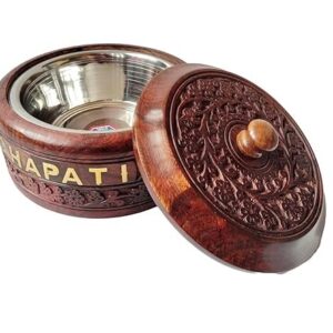 Sheesham/Wooden Chapati Box 9 Inch Casserole with Lid