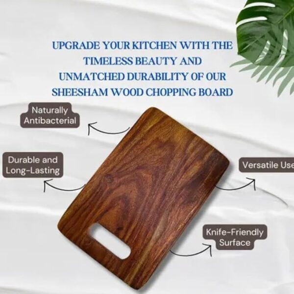 Handcrafted Sheesham wood chopping board for kitchen