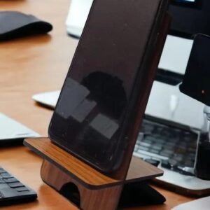 Wooden Mobile Phone Holder Sheesham Wood Stand for Desk