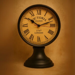 Victoria Station Vintage Style Table Clock
