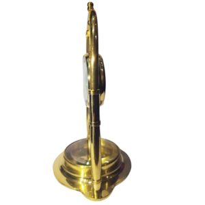 Antique Table Clock with Pocket Watch & Compass Base