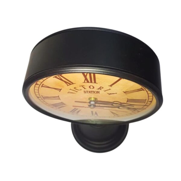 Victoria Station Vintage Style Table Clock with Roman Numerals