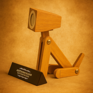 Natural Wooden Dog-Shaped Lamp