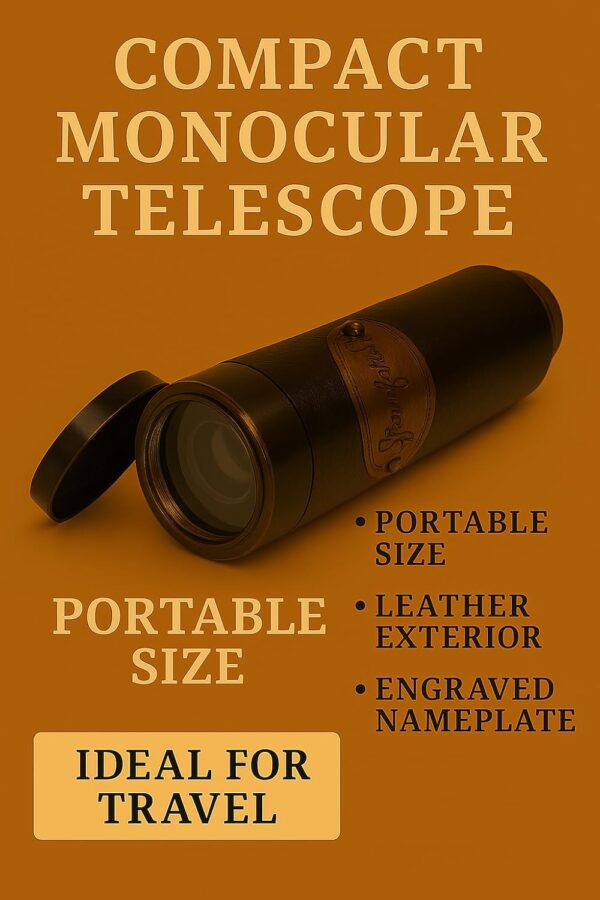 Burj Khalifa Brass Spyglass Telescope for Kids and Travelers