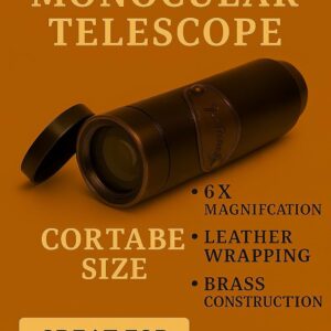 Foldable Burj Khalifa Brass Spyglass Telescope Pocket Size