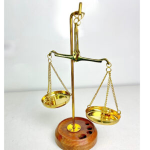 Handcrafted Brass Tarazu Showpiece with authentic vintage design, perfect for home, office, or cultural décor