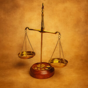 Vintage Brass Weighing Scale Showpiece