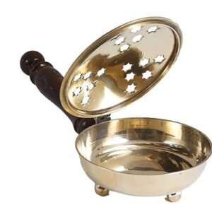 Antique Brass Charcoal Burner for Home Décor and Prayer