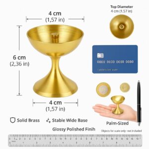 Brass Incense Burner and Akhand Jyot Diya with Wide Base
