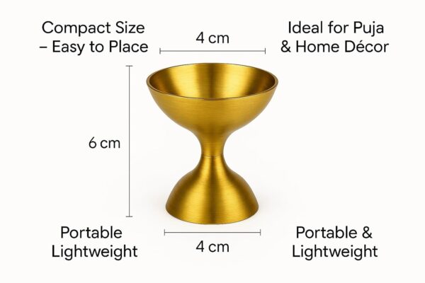 Handcrafted Brass Akhand Jyot Diya for Temple