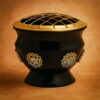 Black & Gold Brass Incense Burner