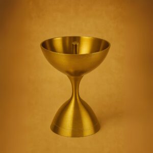 Large Brass Akhand Jyot Diya with Stand