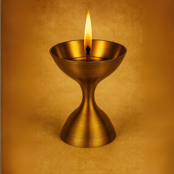 Brass Akhand Jyot Diya with Stand