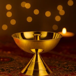 Pure Brass Akhand Diya traditional pooja gift