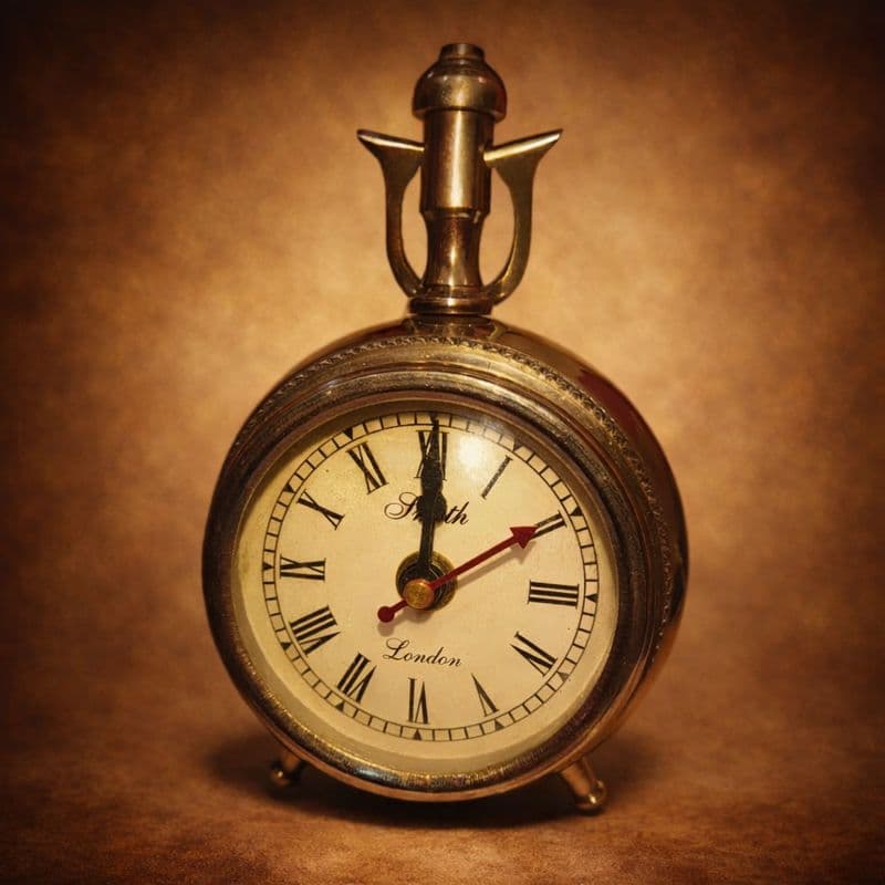 Metal Vintage Table Clock – Elegant Home Decor Vintage Metal Table Clock