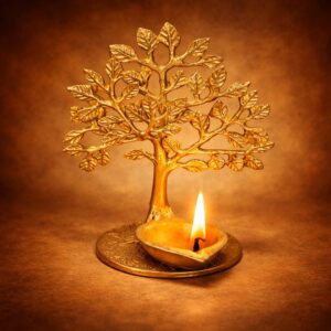 Tree of Life Diya Candle Holder