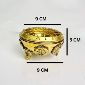 Brass Incense Burner with Mesh Cover used in home mandir