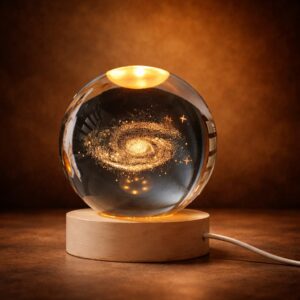 3D Crystal Galaxy Lamp Earth