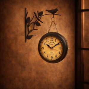 Vintage Double Sided Station Clock