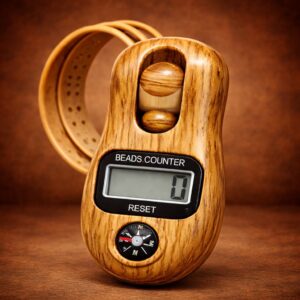 Digital prayer counter with compass and LCD display