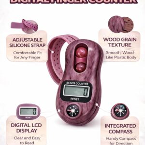 Prayer Finger Counter with built-in compass for travel and outdoor prayer