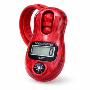 Prayer finger counter with built-in compass