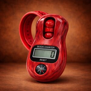 Prayer finger counter with LCD display and compass