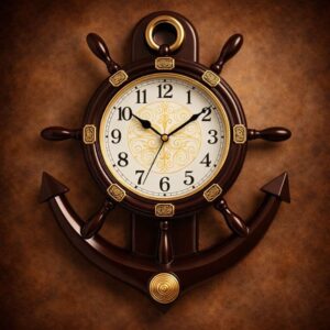 Ship Wheel Wall Clock