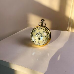 brass pocket watch paperweight desk clock decorative table clock