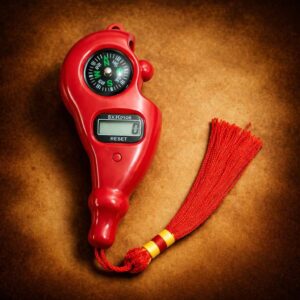 Digital Click Counter red with compass front view
