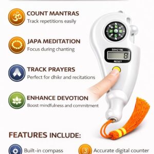 Digital Finger Tally Counter with compass button press usage