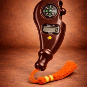 handheld prayer counter with compass brown lcd display