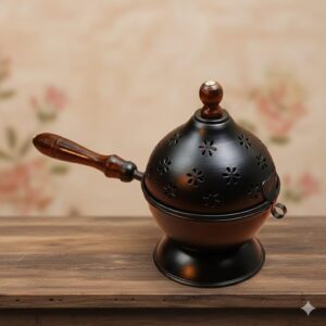 iron loban burner ventilated lid airflow design