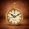 pocket watch paperweight clock vintage brass desk decor