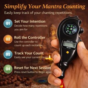 prayer tally counter with built in compass feature