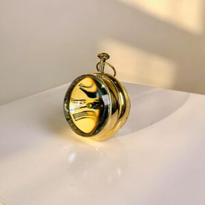 vintage pocket watch paperweight clock roman numeral dial