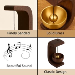 Wooden Door Chime with brass bell beechwood magnetic doorbell