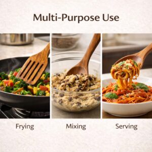 Premium Wooden Kitchen Utensil Set with Holder