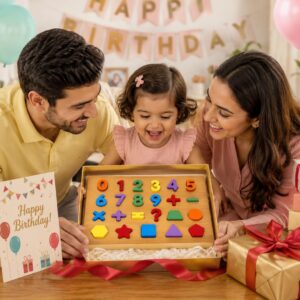 Wooden Number Puzzle Board