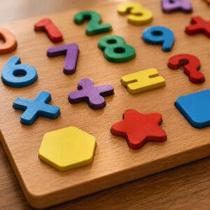 Wooden Number Puzzle Board