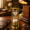 Vintage Brass Sand Timer Decorative Hourglass with White Sand for Home Office Decor